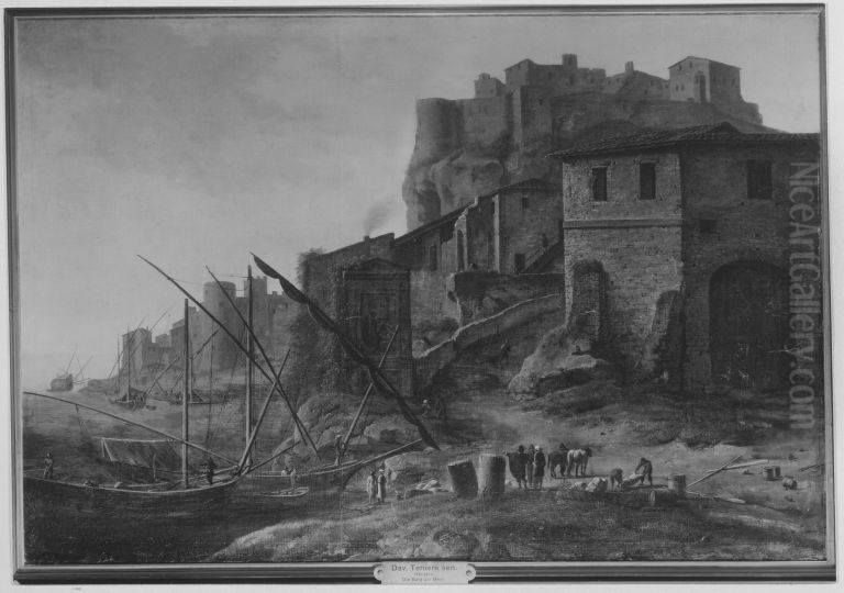 Burg am Meer Oil Painting by David Teniers the Younger