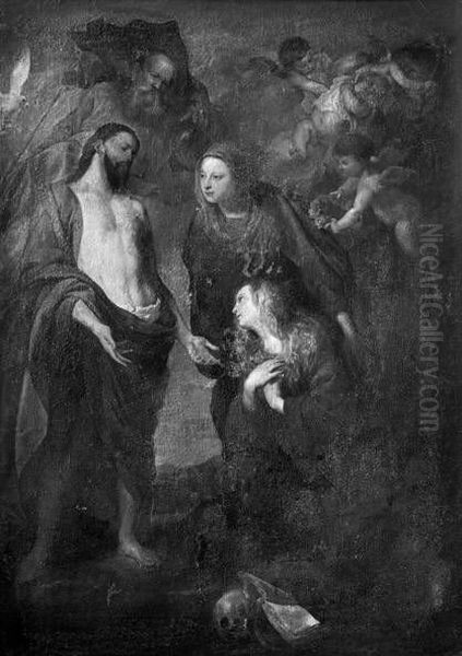Saint Rosalia introduced to the Holy Trinity Oil Painting by Sir Anthony Van Dyck