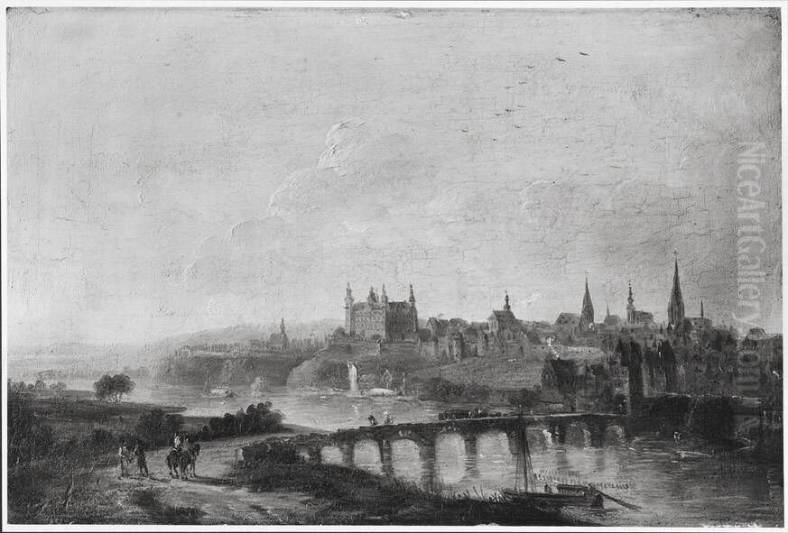 Ansicht von Aschaffenburg Oil Painting by Caspar Schneider