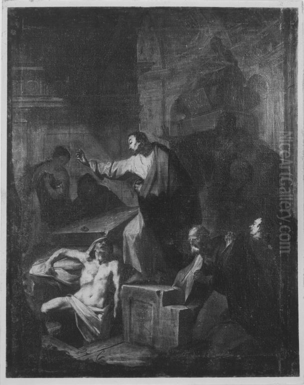 Auferweckung des Lazarus Oil Painting by Paul Troger