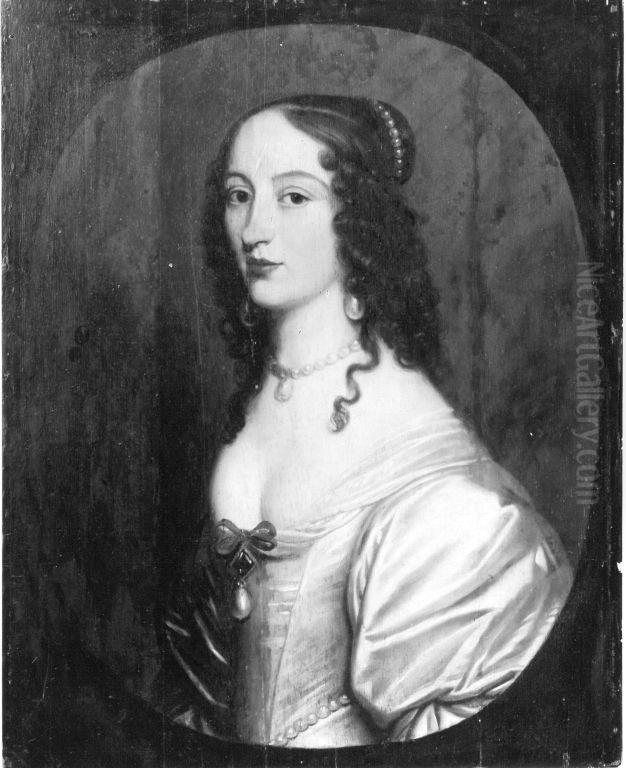 Bildnis der Magdalena von Nassau-Siegen, Gemahlin des Philipp Theodor von Waldeck Oil Painting by Gerard van Honthorst