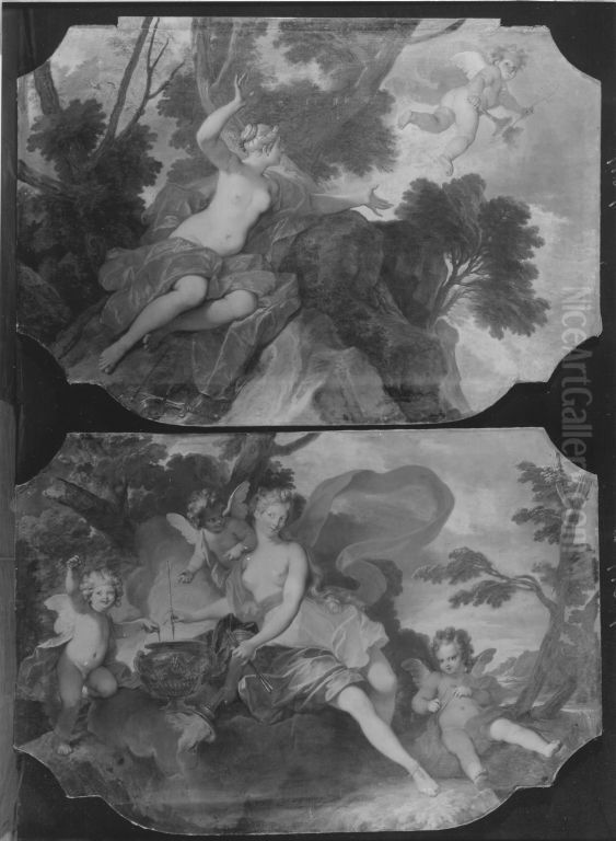 Amor verlasst Psyche Oil Painting by Nicolas Bertin