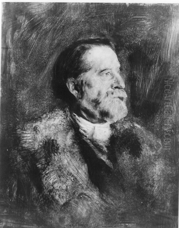 Ernst von Bergmann Oil Painting by Lenbach Franz Von