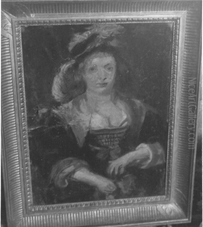 Helene Fourment Oil Painting by (studio of) Rubens, Peter Paul