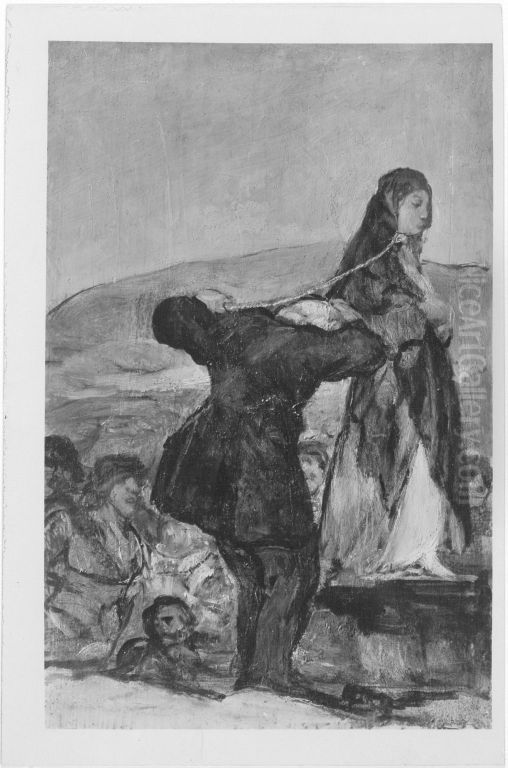 Hexenhinrichtung Oil Painting by Francisco Goya Fuendetodos