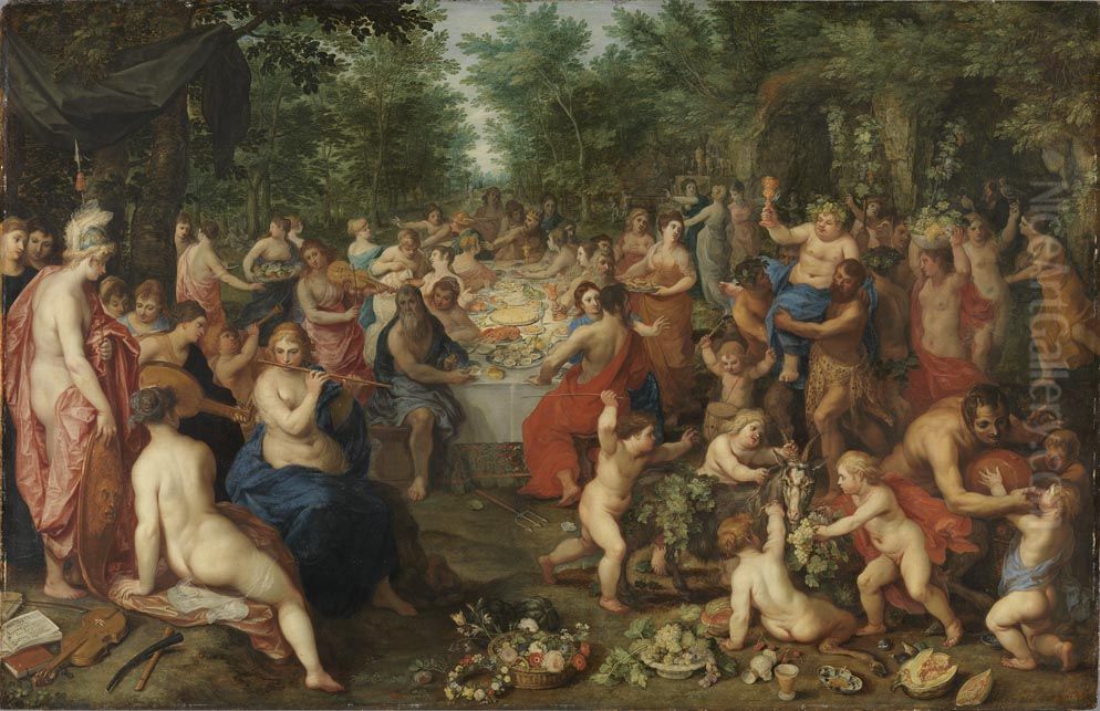 Olympisches Gottermahl Oil Painting by Jan Brughel