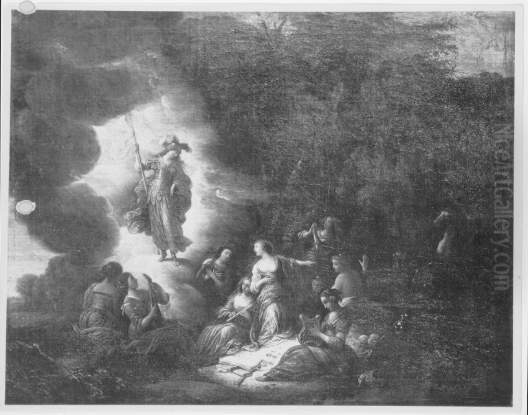 Pallas und die Musen Oil Painting by Jacob de Wet II