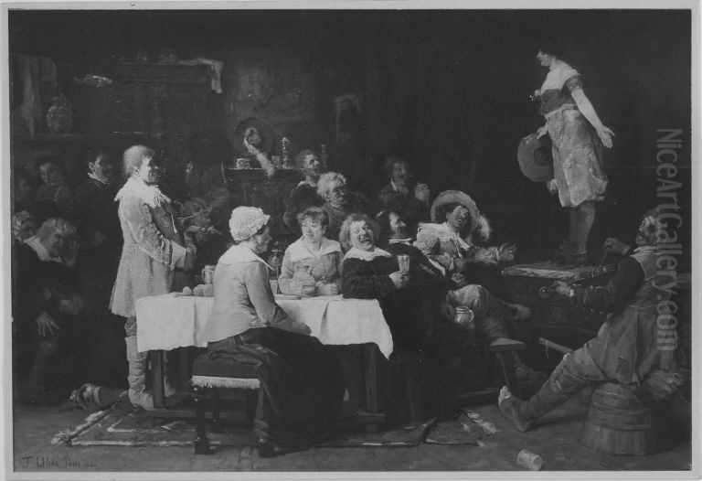 La chanteuse Oil Painting by Fritz von Uhde