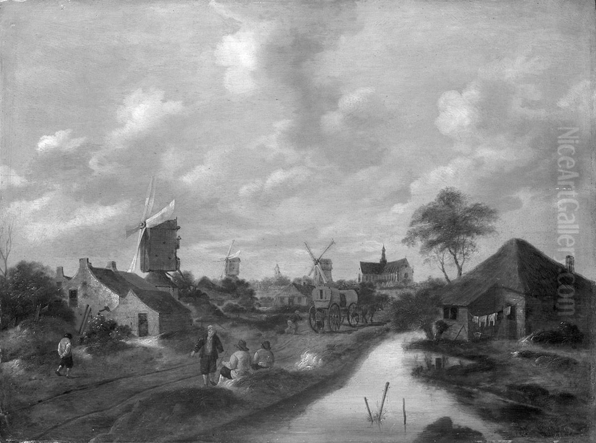 Landschaft bei Haarlem Oil Painting by Nicolaes Molenaer