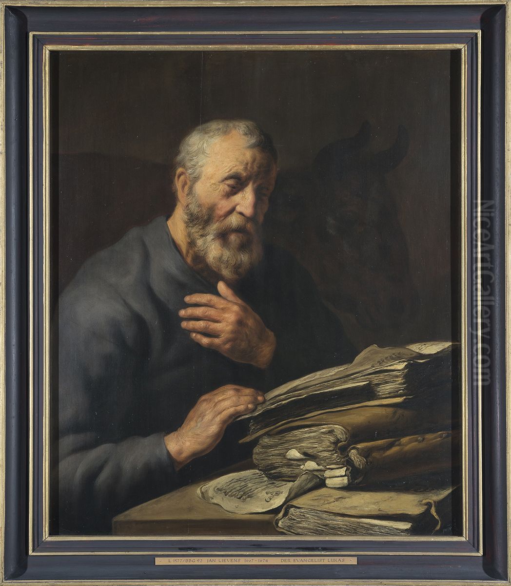 Der Evangelist Lukas Oil Painting by Jan Lievens