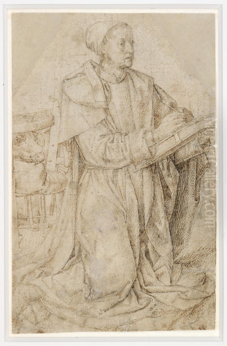 St Luke Painting the Madonna Oil Painting by Hugo Van Der Goes