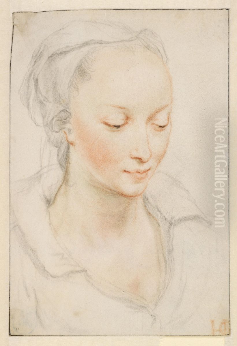 Portrait of a Young Woman Oil Painting by Goltzius Hendrick