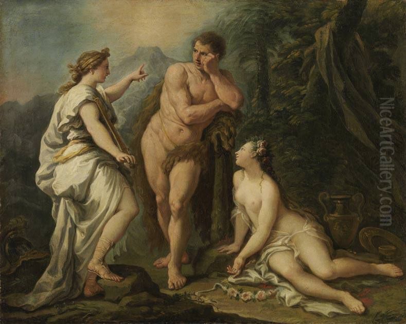 Hercule au carrefour Oil Painting by Paolo de Matteis