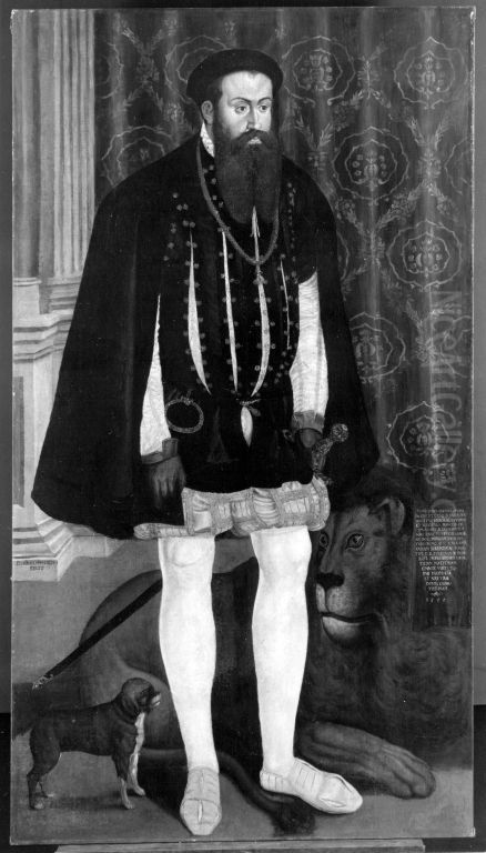 Herzog Albert V. von Bayern Oil Painting by Hans Muelich