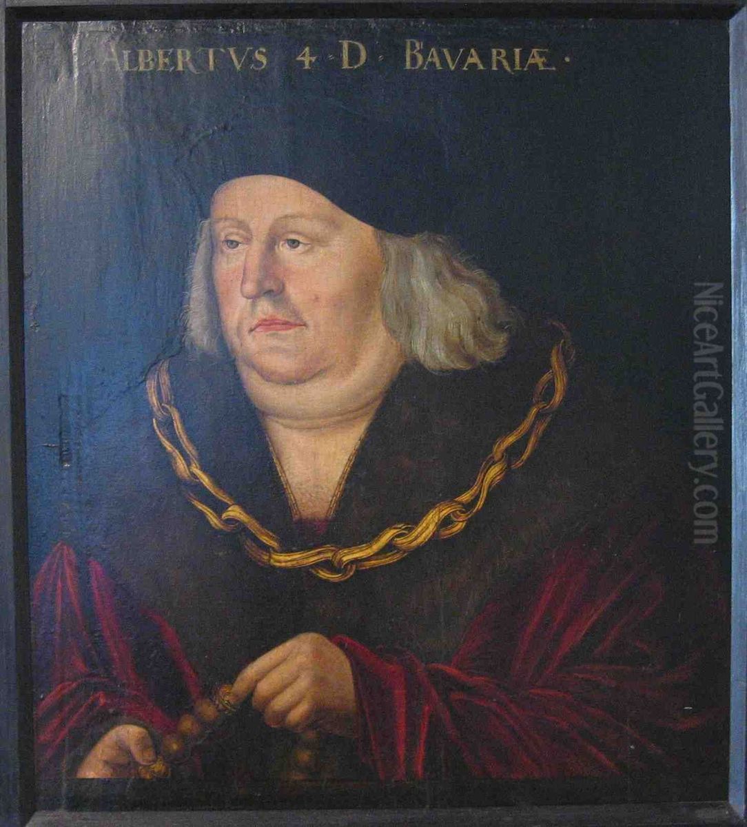 Portrait of Herzog Albrecht IV. der Weise von Bayern Oil Painting by Barthel Beham