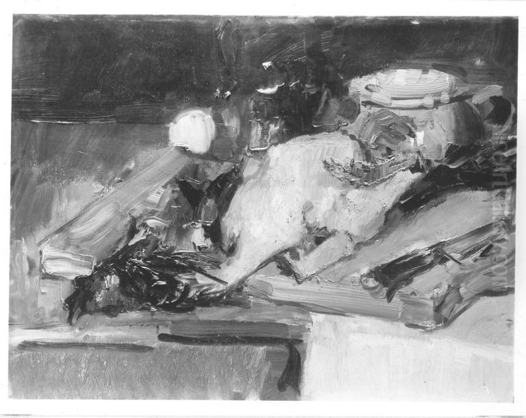 Stillleben mit Geflugel Oil Painting by Theodor Hummel