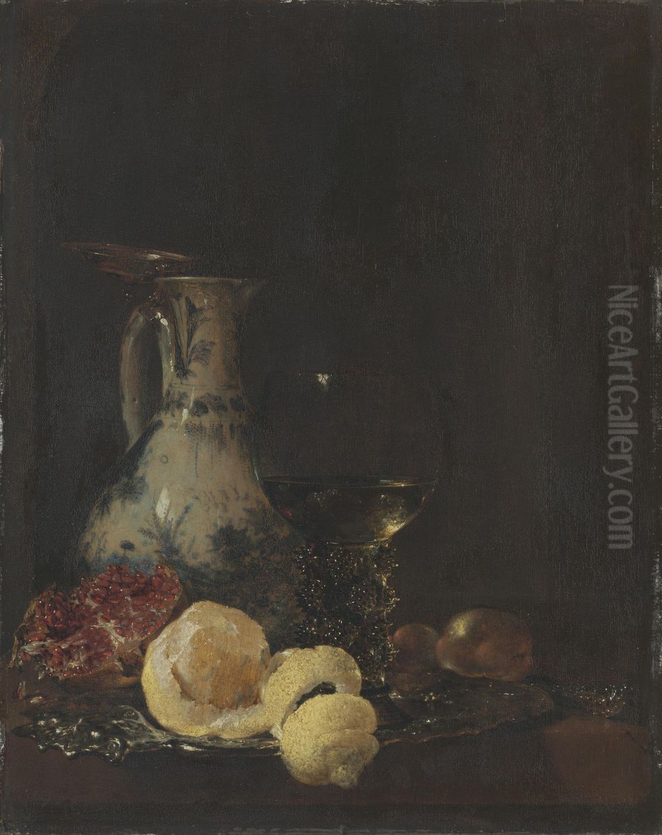 Still Life with a Ming Jug Oil Painting by Willem Kalf