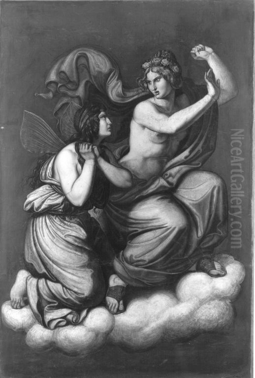 Psyche vor Venus Oil Painting by Wilhelm von Kaulbach