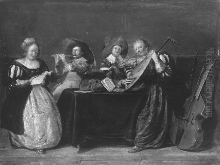 Das Quartett Oil Painting by Dirck Hals
