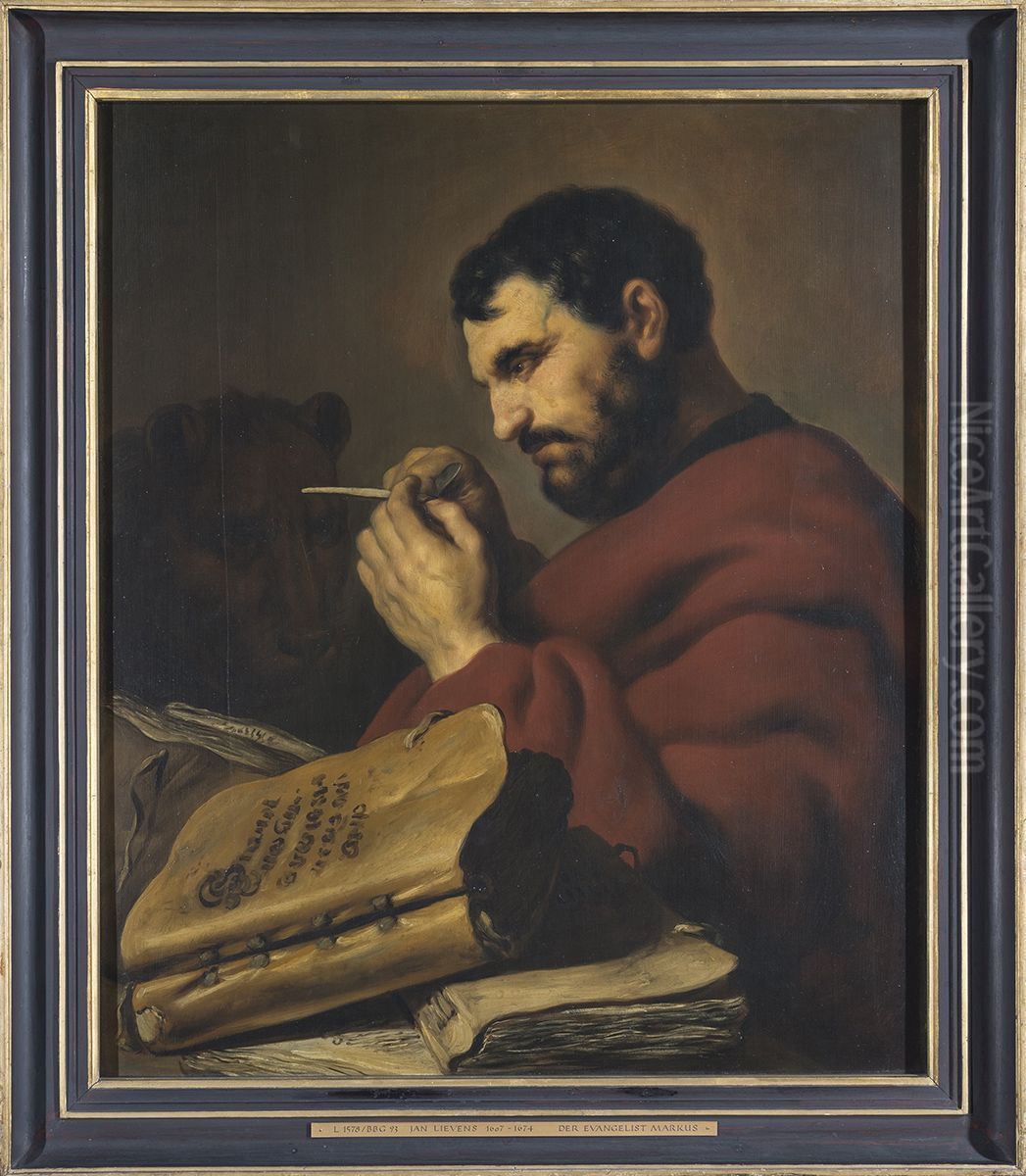 Der Evangelist Markus Oil Painting by Jan Lievens