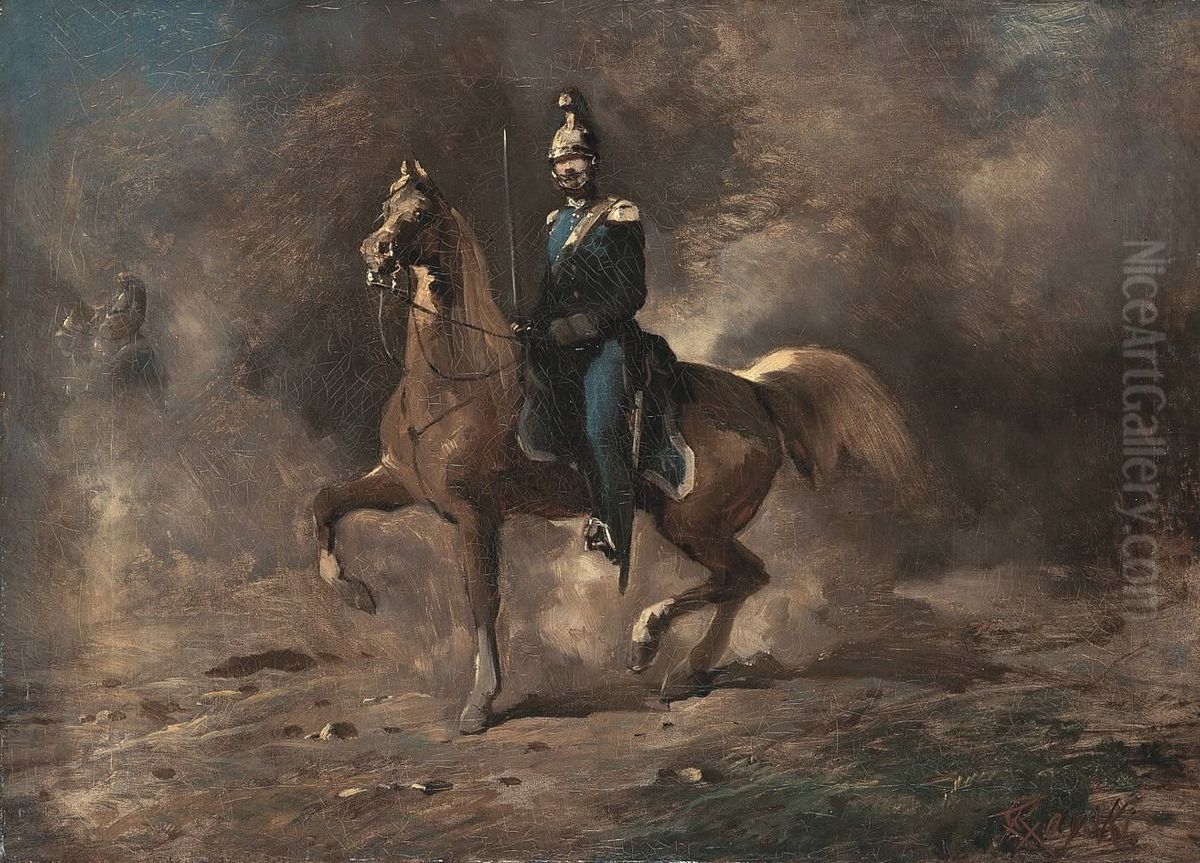 Der Gardereiter Oil Painting by Ferdinand von Rayski