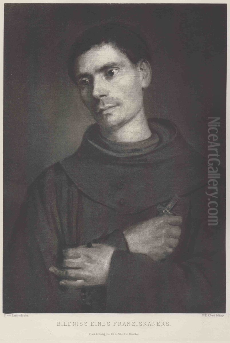 Bildnis eines Franziskaners Oil Painting by Lenbach Franz Von