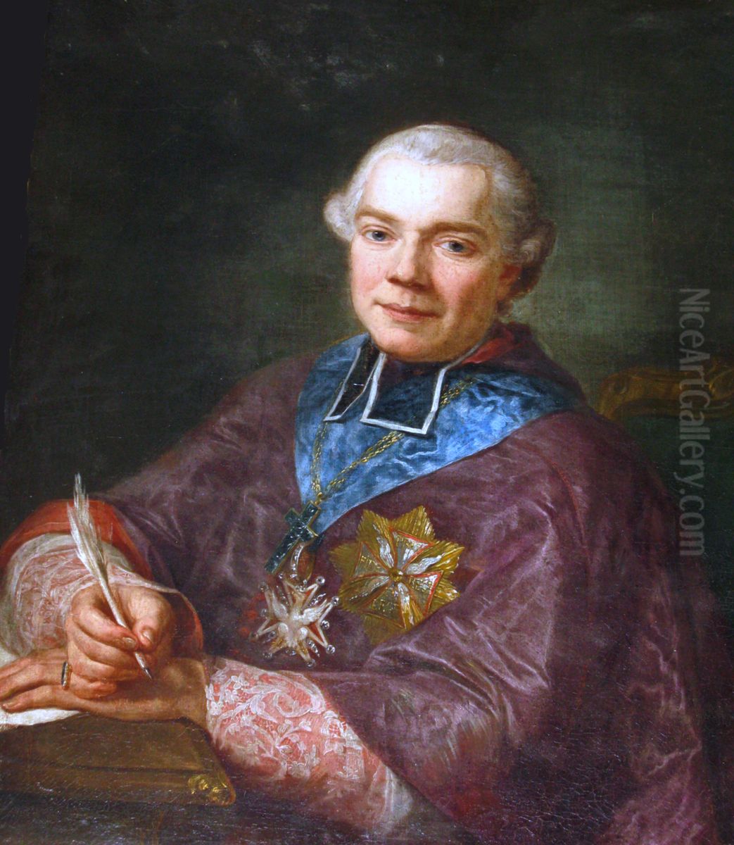 Portrait ofIgnacy Massalski(1726-1794) Oil Painting by Marcello Bacciarelli