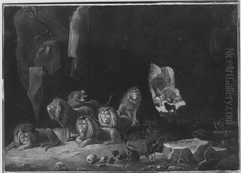 Daniel in der Lowengrube Oil Painting by David Teniers the Younger