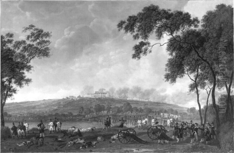 Das Gefecht bei Elchingen (Berthier-Zyklus) Oil Painting by Wilhelm von Kobell (1766-1853)