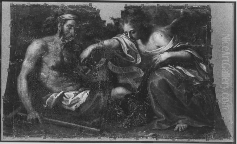 Allegorie auf die Mildtatigkeit Oil Painting by Antonio Triva