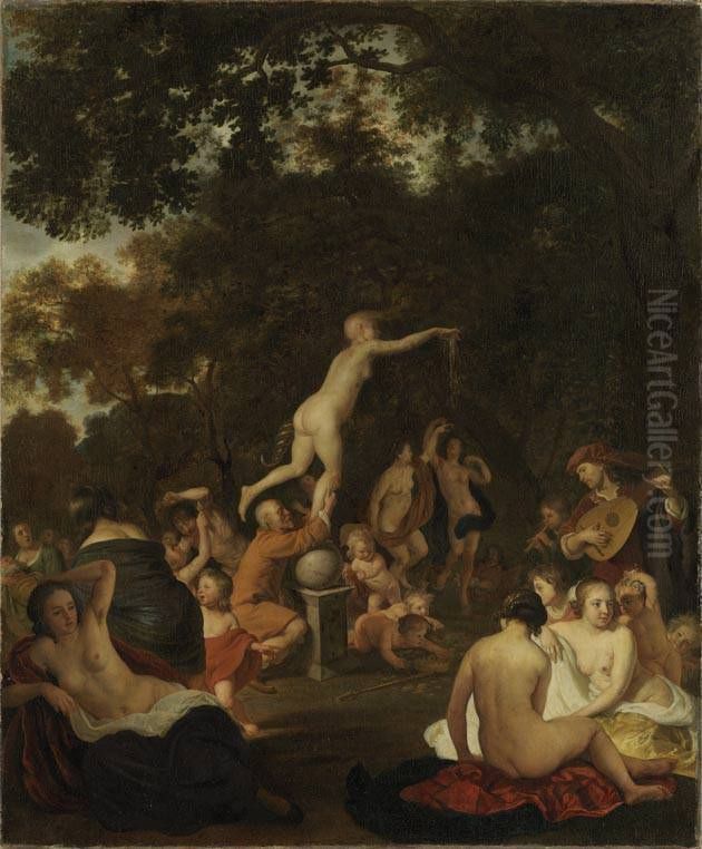 Allegorie des Glucks Oil Painting by Jacob van Loo