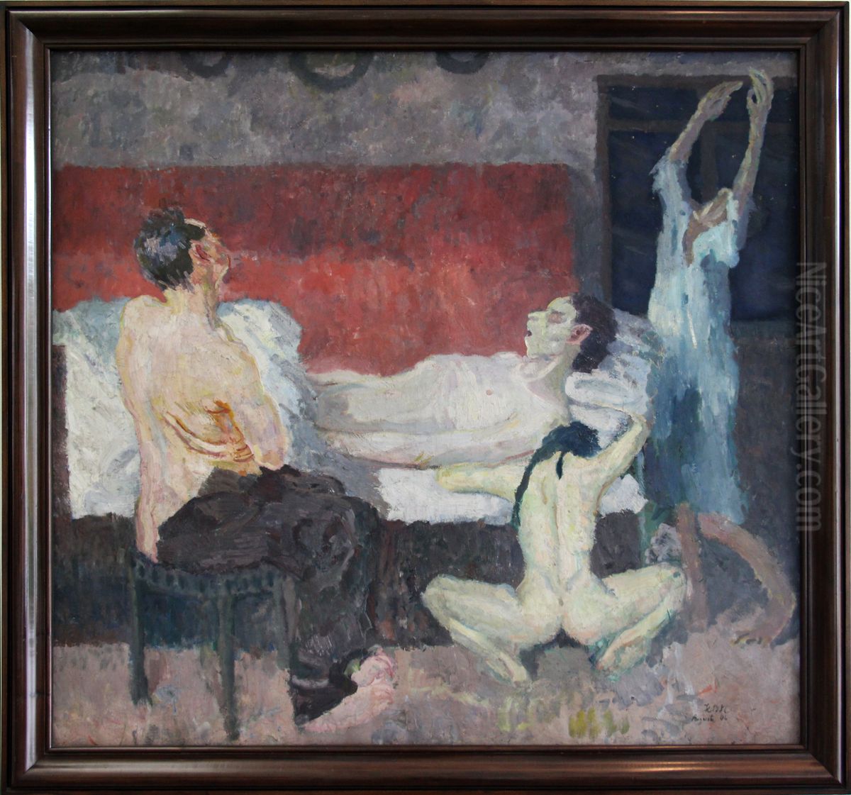 Grosse Sterbeszene Oil Painting by Max Beckmann