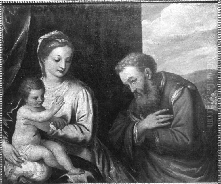 Heilige Familie Oil Painting by Hans Rottenhammer