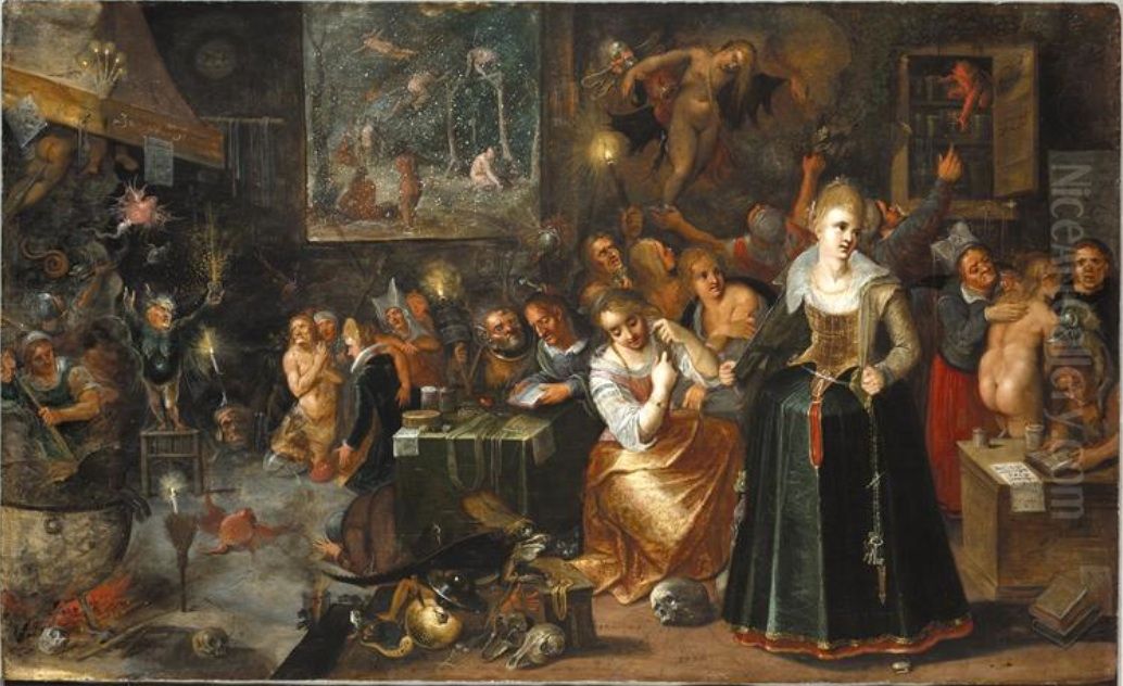 The witches' Sabbath Oil Painting by Frans Francken the Younger