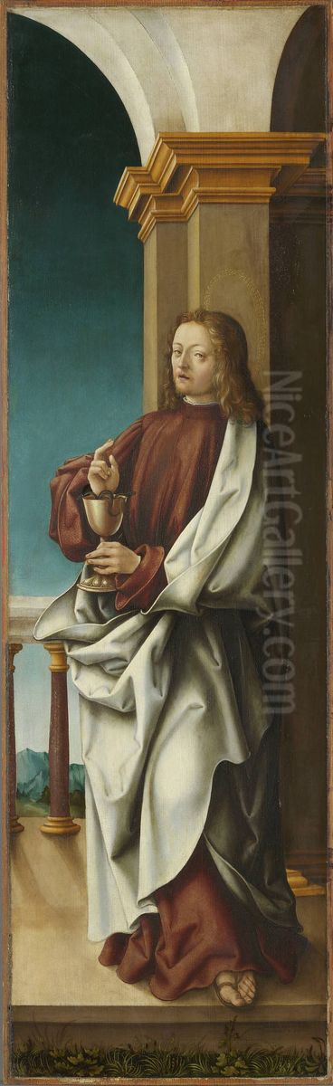 Hl. Johannes der Evangelist Oil Painting by Hans Burgkmair the elder