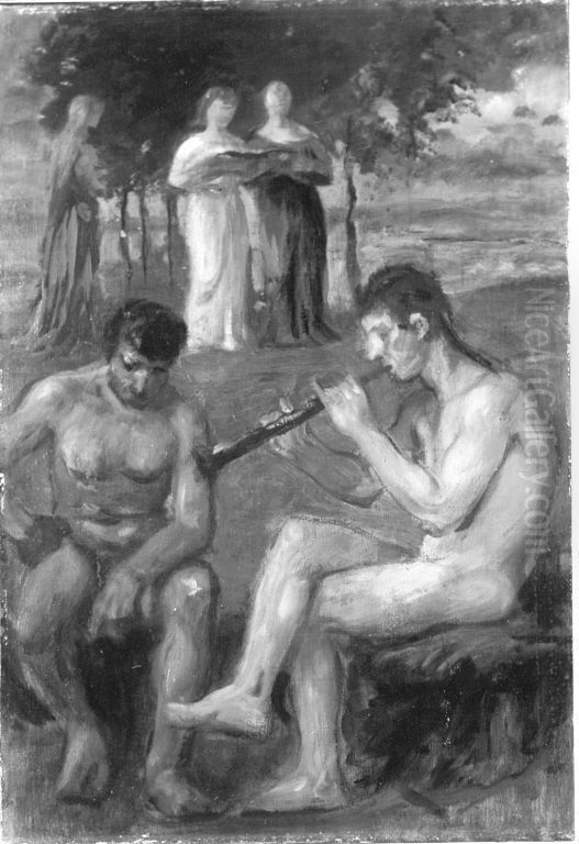 Konzert Oil Painting by Albert Lang