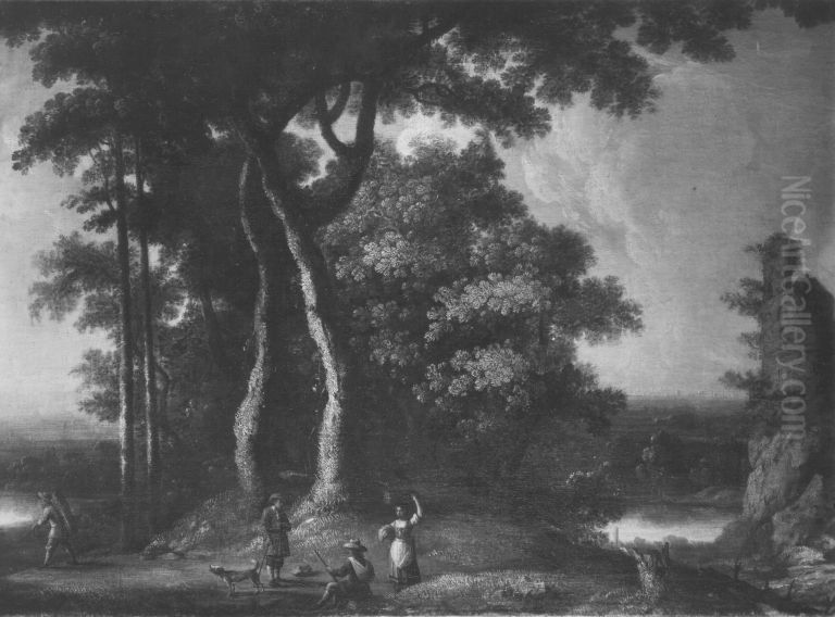 Ideallandschaft Oil Painting by Jacob Van Ruisdael