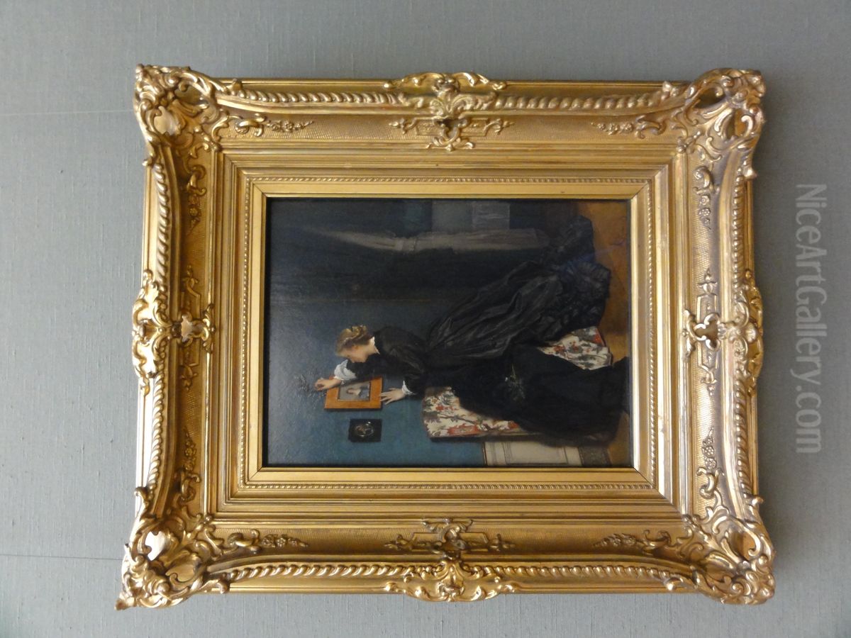 Im Boudoir Oil Painting by Alfred Stevens