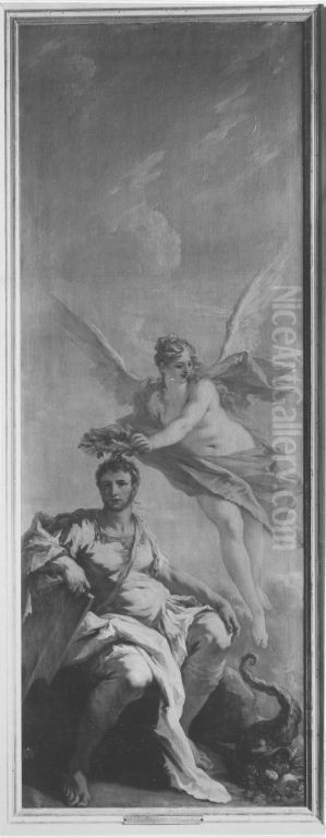 Die Kronung des Siegers Oil Painting by Giovanni Antonio Pellegrini