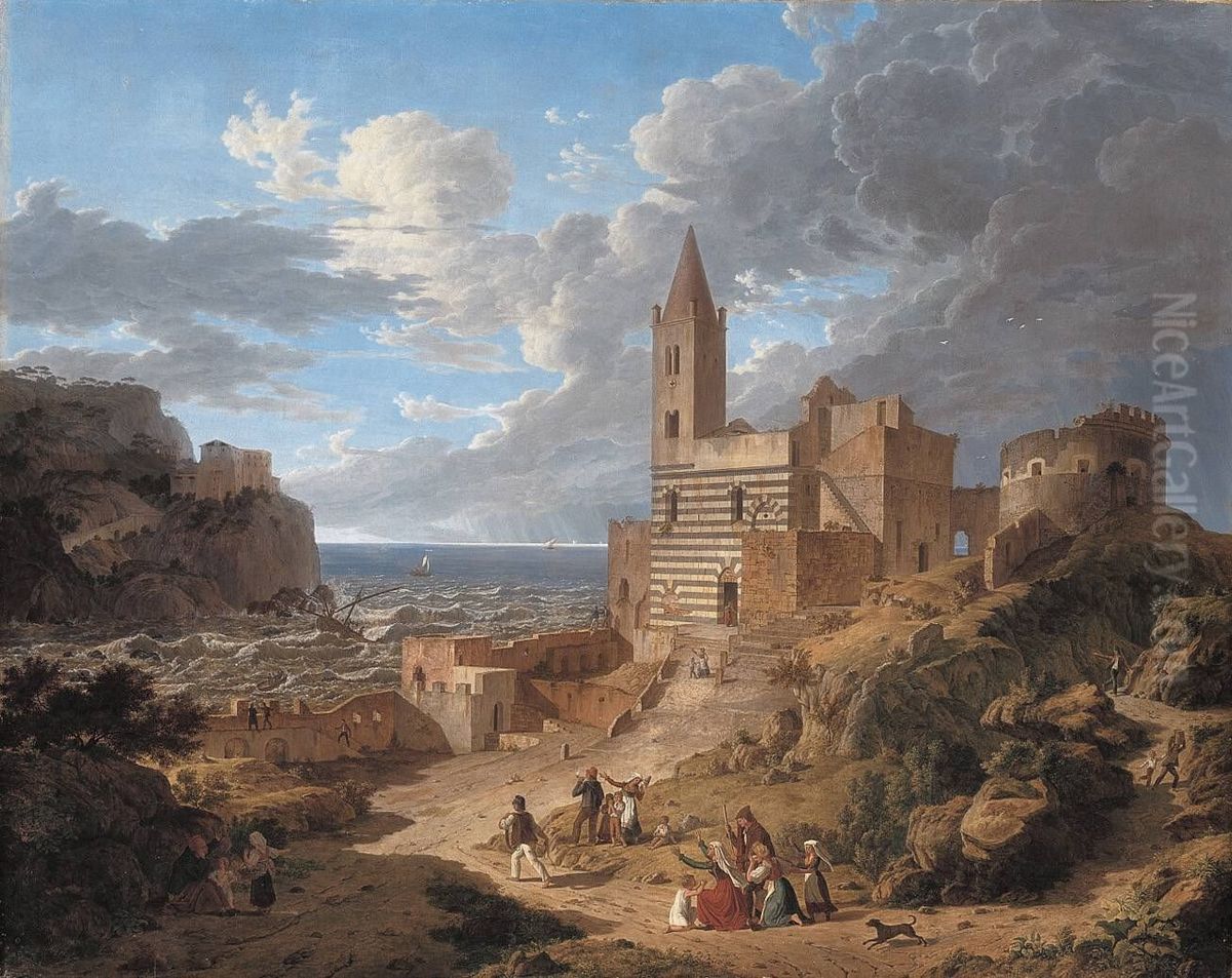 Porto Venere on the Gulf of La Spezia Oil Painting by Leo Von Klenze