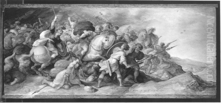 Reitergefecht Oil Painting by Frans Francken the Younger