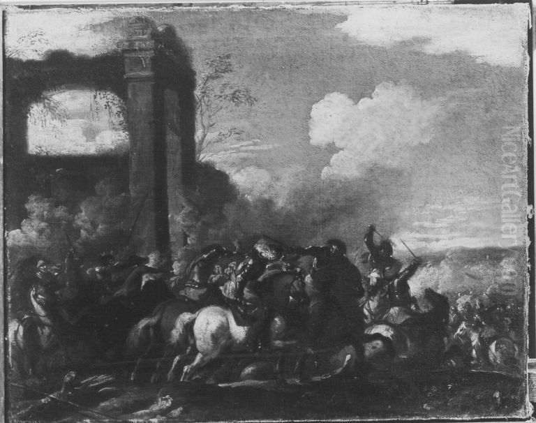 Reiterkampf Oil Painting by Jacques Courtois