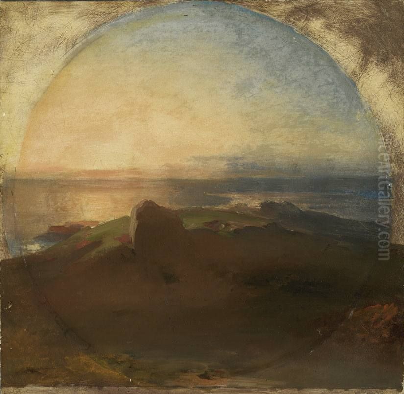 Klippe im Agaischen Meer Oil Painting by Carl Rottmann