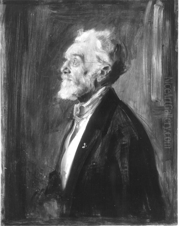 Franz von Reber Oil Painting by Leo Samberger