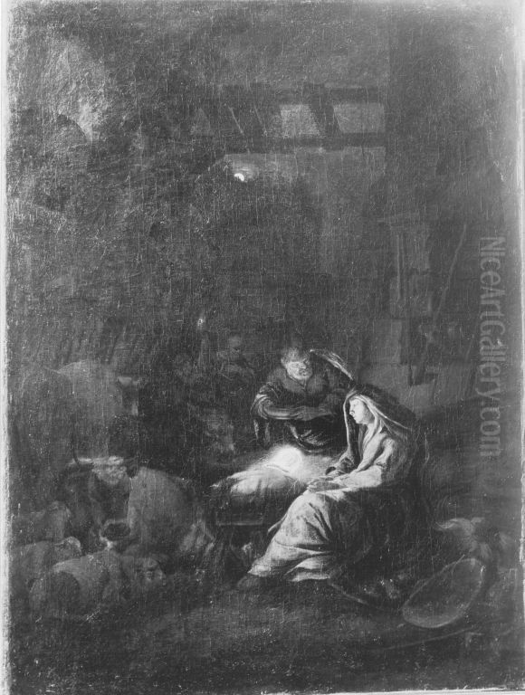 Geburt Christi Oil Painting by Johann Heinrich Roos