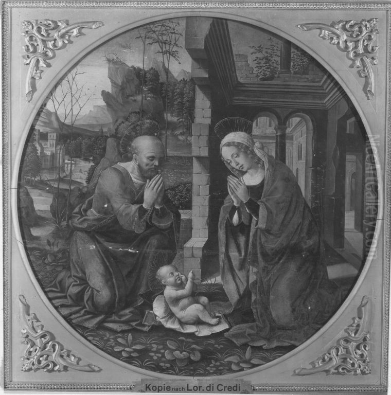 Geburt Christi Oil Painting by Lorenzo Di Credi