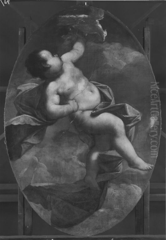 Genius mit Taube Oil Painting by Antonio Bellucci