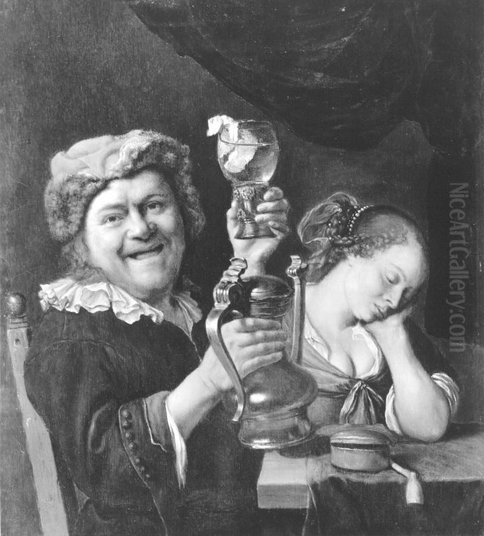 Genrebild Oil Painting by Jacob Ochtervelt