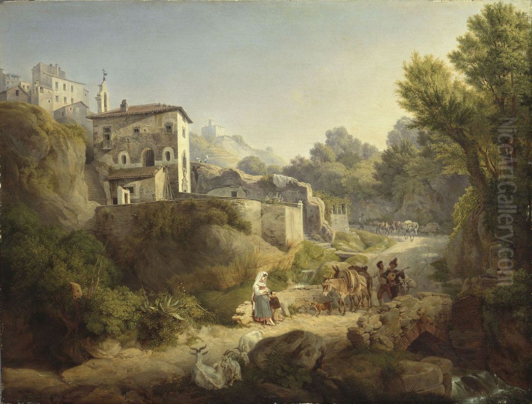 Kapelle bei San Marino Oil Painting by Peter von Hess