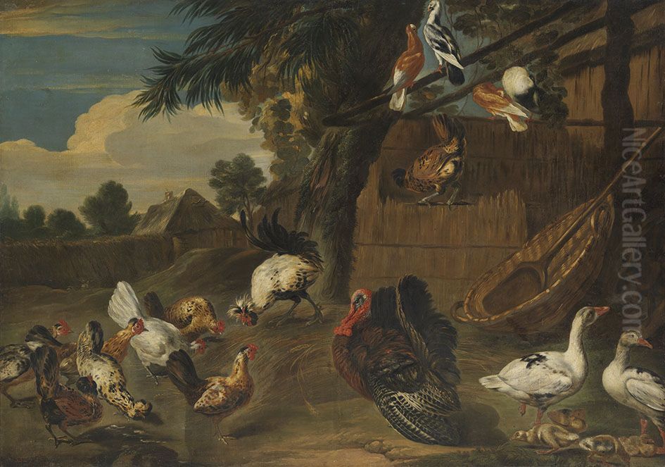 Chicken yard Oil Painting by Peter Snayers